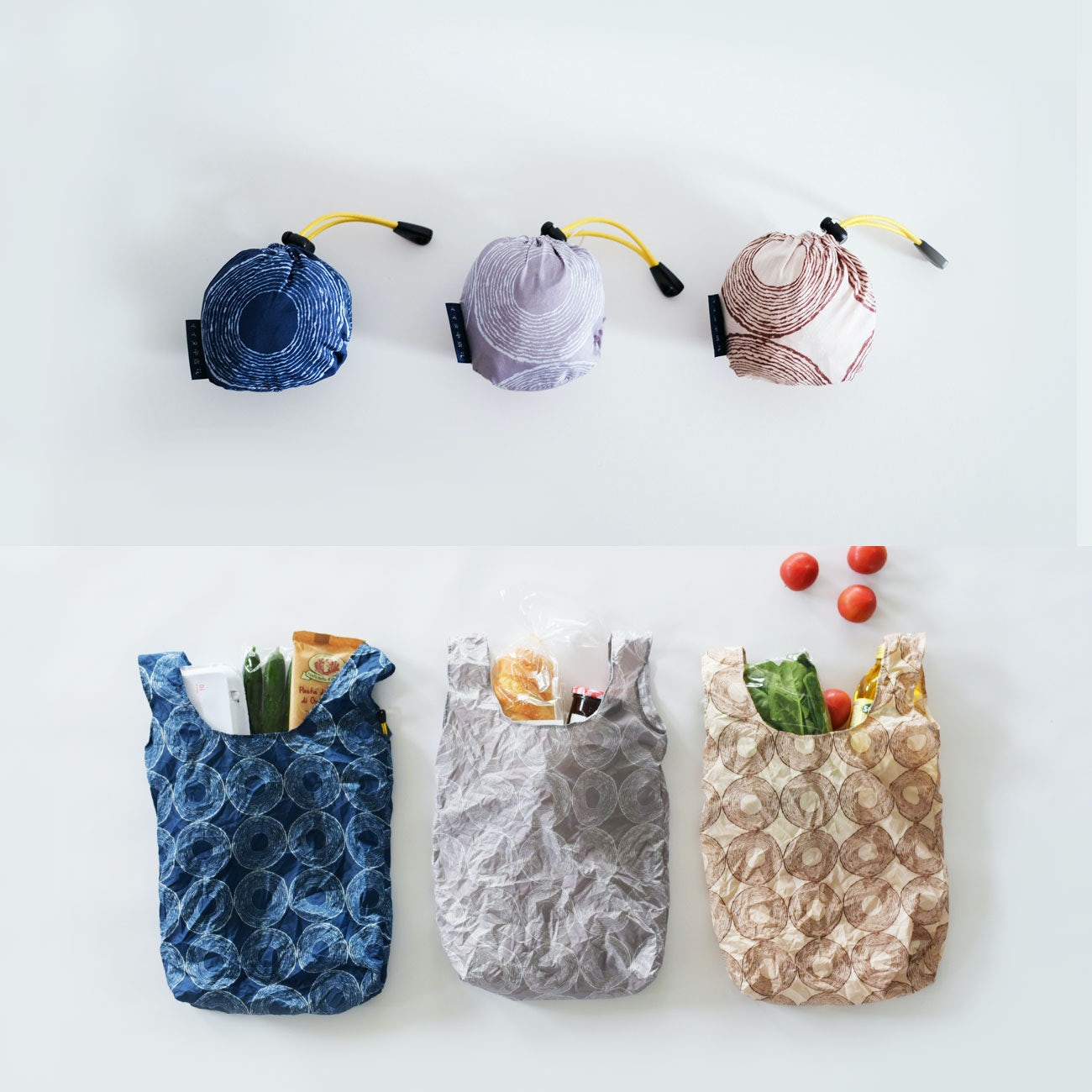 新商品 くしゃっと丸めるだけ 収納上手で コロンと愛らしい エコバッグ がイイダ傘店から新登場 北欧 暮らしの道具店